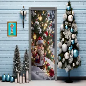 Forro puerta Navidad
