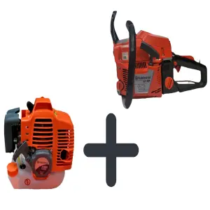 Combo guadaña motosierra tipo Husqvarna