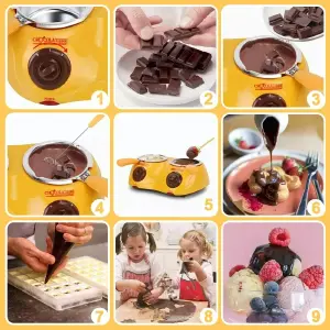 Máquina de Chocolate Fondue para Dos - Maquina de chocolate fondue 2 puestos