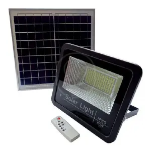 Lámpara Reflector Led Con Panel Solar 60