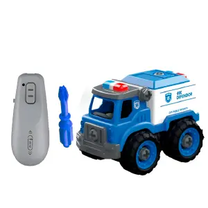 Carro Camion Policia Bombero Armable Con