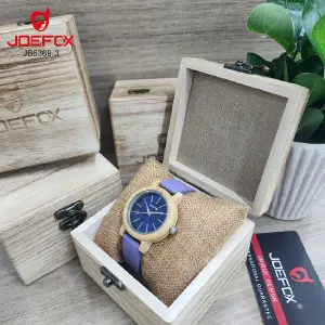 JB6369 RELOJ JOEFOX BAMBU CUERO ESTUCHE
