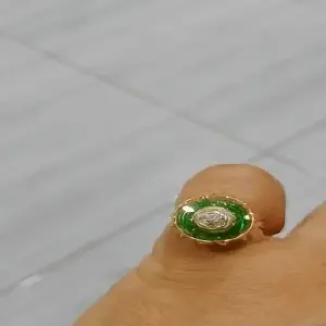 ANILLO GIRASOL GIRATORIO ESMERALDA