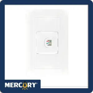 TOMA TELEFONO SENCILLA MERCURY BLANCO 1