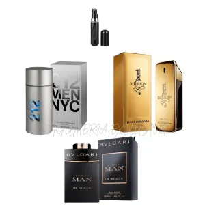 212 men nyc+one million+bvlgari+perfumer
