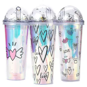 Vaso fantasia purpurina LOVE 450ml