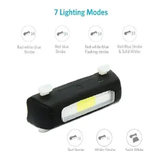 Usb Luz Led Strober Patrulla Para Bici