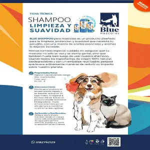 SHAMPOO BLUE MASCOTAS 500 ML