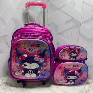 BOLSO MORRAL TRIO ESCOLAR EN MALETA