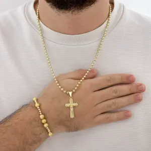 cadena militar diamantada mas pulsera