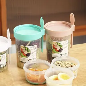 RECIPIENTE PORTABLE ENSALADA CEREAL