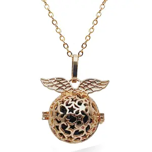 Collar Llamador Angel Lluvia De Plata