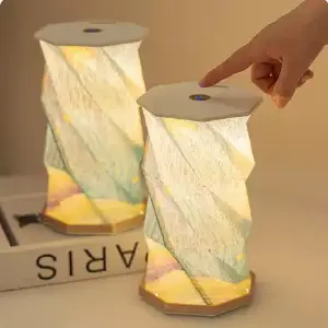 LAMPARA NOCTURNA ORIGAMI PLEGABLE