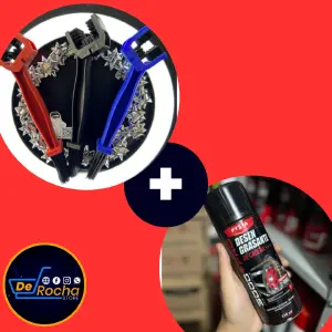 combo cepillo cadena+desengrasante