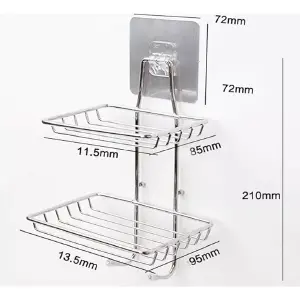 Soporte Jabón Montaje Pared 2 Niveles Ga