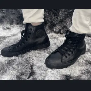 Converse All Star Cuero Bota Negra