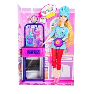 Muñeca Chef Cocina Juguete Sonido Acces