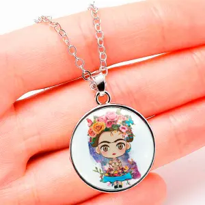 Collar Frida Kahlo Muñeca Unisex + Estuc