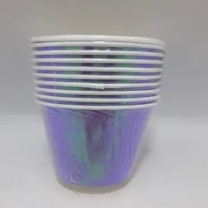 Vasos LILA para fiesta colores tornasol
