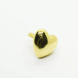 ANILLO DORADO CHUNKY CORAZON GRUESO