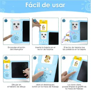 Tableta LCD Interactiva para Aprender Inglés - Tableta LCD Tarjetas Interactivas Ingles