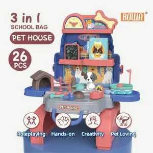 Set Casa De Macotas Maleta Portátil Niño