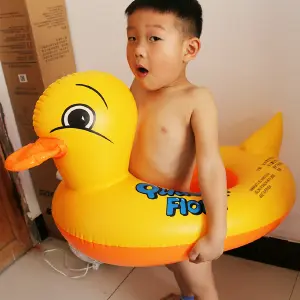Flotador Pato Bote Piscina Inflable Jugu