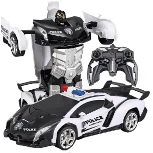 CARRO CONTROL REMOTO POLICI ATRANSFORMER