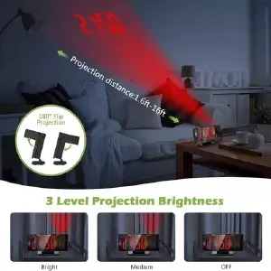RELOJ DESPERTADOR DIGITAL CON PROYECTOR