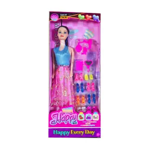 Muñeca Vestido Elegante Zapatos Accesori