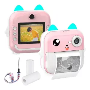 CAMARA IMPRESORA X 3 ROLLOS rosa