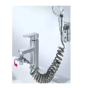 Grifo Extensor Baño Cabezal Con Soporte