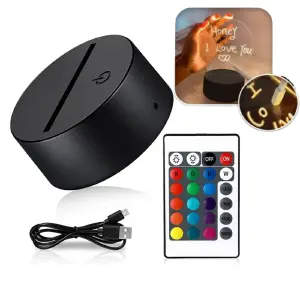 Lampara Acrilico Mesa De Noche Luz Led
