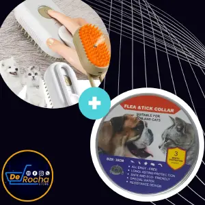 Combo Cepillo vapor + Collar antipulgas