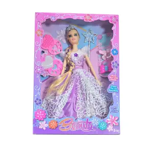 Muñeca Princesa Reina Vestido Cejas Acce