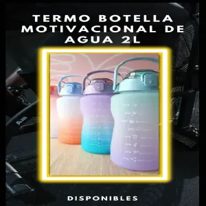 Termo Botella Motivacional De Agua 2L