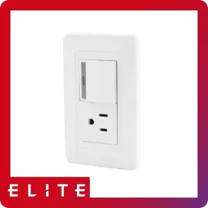 TOMA + INTERRUPTOR ELITE BLANCO