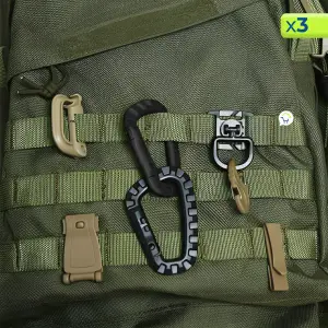 Mosquetón x3 De Plástico Llavero MK-006