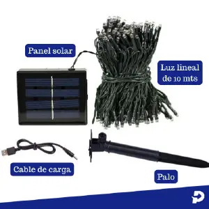 LUZ SOLAR NAVIDEÑA 50 METROS NAVIDAD
