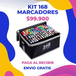 MARCADORES 168 PCS DOBLE PUNTA: ¡Desata tu Creatividad! - MARCADORES 168 PCS DOBLE PUNTA