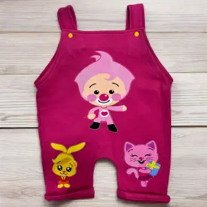 Overol Niña Payaso Plim Plim Fucsia