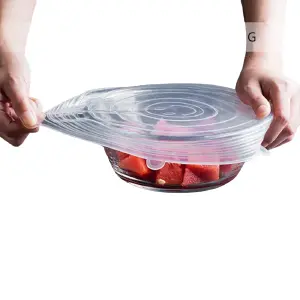 Tapas de silicona redonda reutilizable