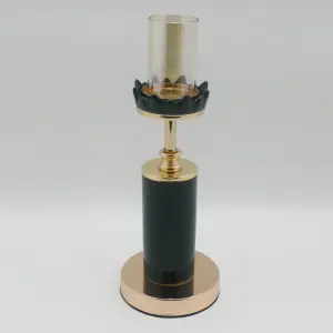 candelabro ceramica y metal