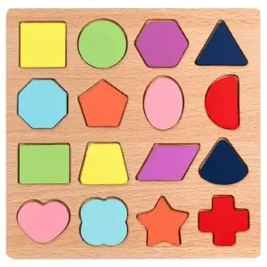 Juego Madera Figuras Geometricas Objeto