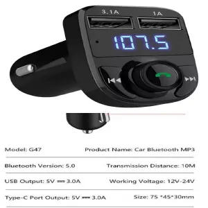 Transmisor Radio Fm Bluetooth Mp3 Usb