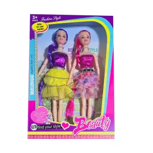 Muñeca Vestido Falda Multicolor Duo