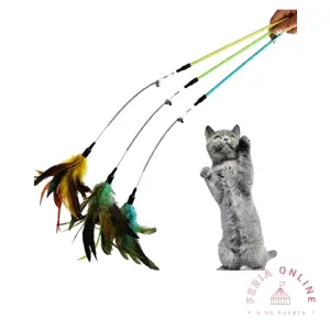 Vara para Gatos Plumas con Resorte