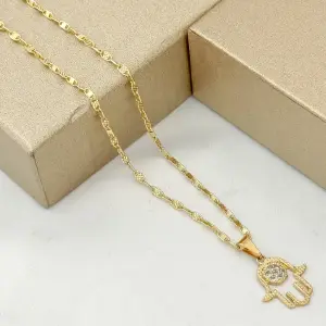 Cadena De Dama De Tejido Escalera Cruzad