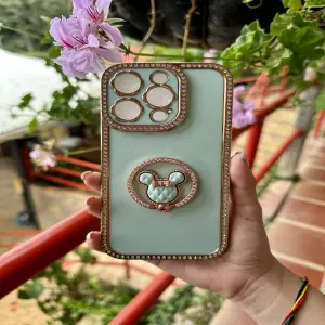 IPHONE 14 PRO  FUNDA VERDE DIAMANTE POP