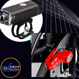 Combo linterna Bici+ candado seguridad